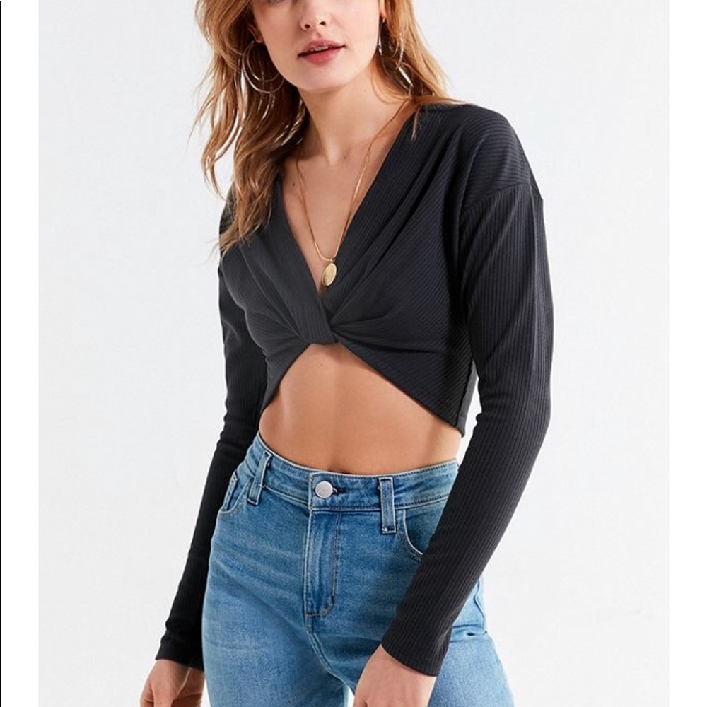 Urban Outfitters Rowen Twist Cropped Top